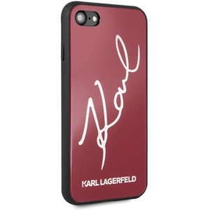 Kup Karl Lagerfeld Apple KLHCI8DLKSRE iPhone SE 2022/SE 2020/8/7 rot/rot Hartschalenetui Signature Glitter - KLD070RED - {ean13} - Sklep Home Screen