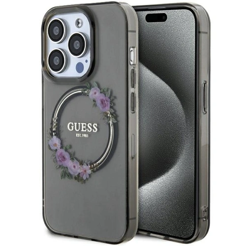 Kup Etui Guess GUHMP15LHFWFCK Apple iPhone 15 Pro hardcase IML Flowers Wreatch MagSafe černý/black - GUE3232 - {ean13} - Sklep Home Screen