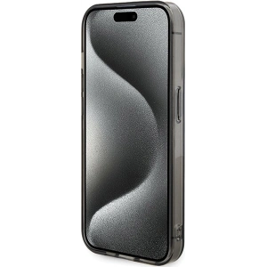 Etui Guess GUHMP15LHFWFCK Apple iPhone 15 Pro hardcase IML Flowers Wreatch MagSafe czarny/black