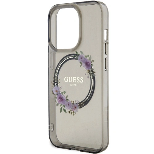Kup Etui Guess GUHMP15LHFWFCK Apple iPhone 15 Pro hardcase IML Flowers Wreatch MagSafe černý/black - GUE3232 - {ean13} - Sklep Home Screen