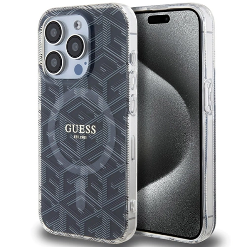 Kup Case Guess GUHMP15LHGCUSTGK Apple iPhone 15 Pro Hardcase IML GCube MagSafe schwarz/black - GUE3234 - {ean13} - Sklep Home Screen