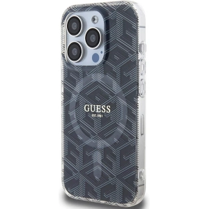 Etui Guess GUHMP15LHGCUSTGK Apple iPhone 15 Pro hardcase IML GCube MagSafe negru/black