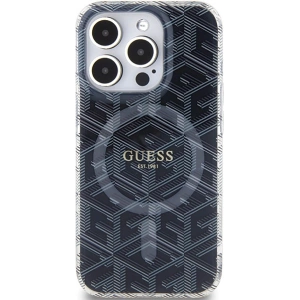 Etui Guess GUHMP15LHGCUSTGK Apple iPhone 15 Pro hardcase IML GCube MagSafe negru/black