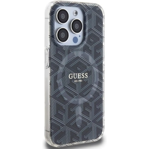 Etui Guess GUHMP15LHGCUSTGK Apple iPhone 15 Pro hardcase IML GCube MagSafe negru/black