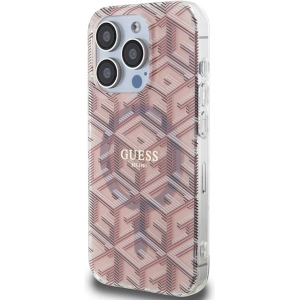 Etui Guess GUHMP15LHGCUSTGP Apple iPhone 15 Pro hardcase IML GCube MagSafe roz/pink