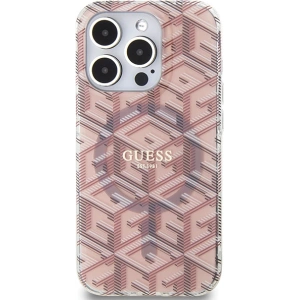 Etui Guess GUHMP15LHGCUSTGP Apple iPhone 15 Pro hardcase IML GCube MagSafe roz/pink