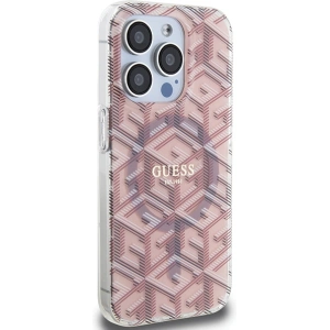 Etui Guess GUHMP15LHGCUSTGP Apple iPhone 15 Pro hardcase IML GCube MagSafe roz/pink