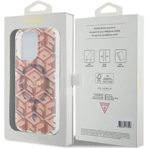 Etui Guess GUHMP15LHGCUSTGP Apple iPhone 15 Pro hardcase IML GCube MagSafe roz/pink