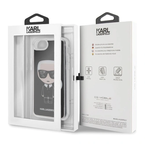 Kup Karl Lagerfeld Apple KLHCI8ICGBK iPhone SE 2022/SE 2020/8/7 schwarz/schwarz Iconic Glitter - KLD071BLK - {ean13} - Sklep Home Screen