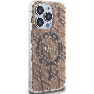 Etui Guess GUHMP15LHGCUSTGW Apple iPhone 15 Pro hardcase IML GCube MagSafe maro/brown