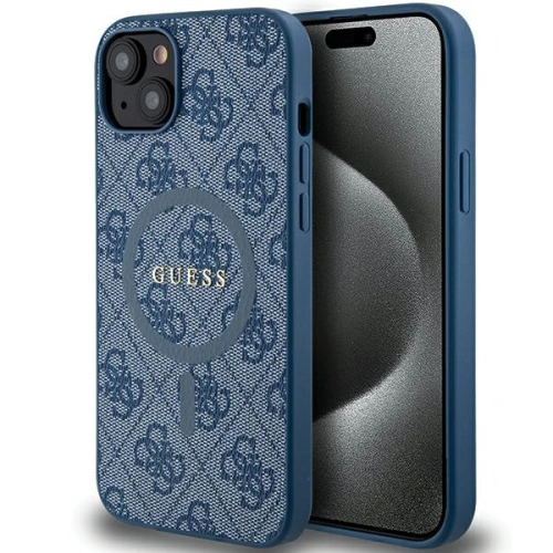 Kup Etui Guess GUHMP15MG4GFRB Apple iPhone 15 Plus / 14 Plus hardcase 4G Collection Leather Metal Logo MagSafe albastru/blue - GUE3237 - {ean13} - Sklep Home Screen