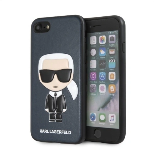 Kup Karl Lagerfeld KLHCI8IKPUBL Apple iPhone SE 2022/SE 2020/8/7 hardcase albastru/blue Iconic Karl Embossed - KLD072BLU - {ean13} - Sklep Home Screen