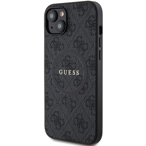 Etui Guess GUHMP15MG4GFRK Apple iPhone 15 Plus / 14 Plus hardcase 4G Collection Leather Metal Logo MagSafe czarny/black