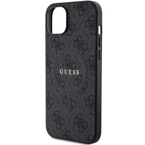 Etui Guess GUHMP15MG4GFRK Apple iPhone 15 Plus / 14 Plus hardcase 4G Collection Leather Metal Logo MagSafe czarny/black