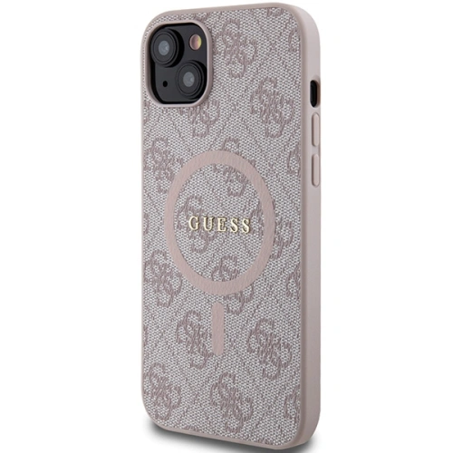 Kup Etui Guess GUHMP15MG4GFRP Apple iPhone 15 Plus / 14 Plus hardcase 4G Collection Leather Metal Logo MagSafe różowy/pink - GUE3239 - {ean13} - Sklep Home Screen