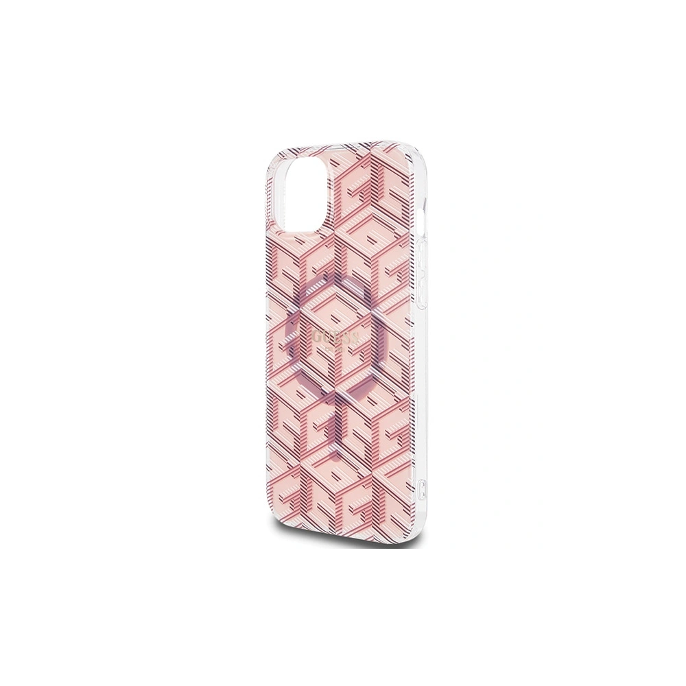 Etui Guess GUHMP15MHGCUSTGP Apple iPhone 15 Plus / 14 Plus hardcase IML GCube MagSafe różowy/pink