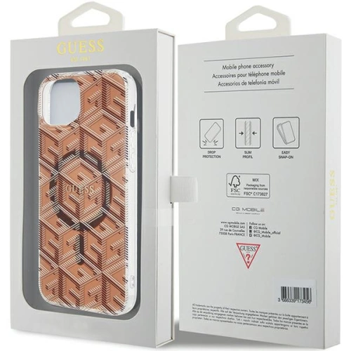 Kup Etui Guess GUHMP15MHGCUSTGW Apple iPhone 15 Plus / 14 Plus hardcase IML GCube MagSafe brązowy/brown - GUE3243 - {ean13} - Sklep Home Screen