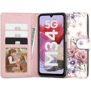 Kup Etui Tech-Protect Wallet Samsung Galaxy M34 5G Blossom Flower - THP2614 - {ean13} - Sklep Home Screen