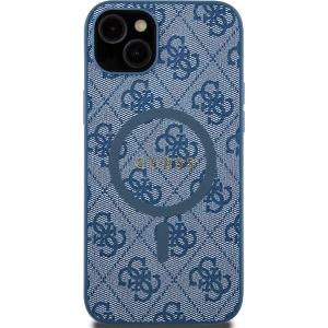Etui Guess GUHMP15SG4GFRB Apple iPhone 15 / 14 hardcase 4G Collection Leather Metal Logo MagSafe niebieski/blue