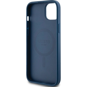 Etui Guess GUHMP15SG4GFRB Apple iPhone 15 / 14 hardcase 4G Collection Leather Metal Logo MagSafe niebieski/blue