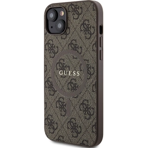 Kup Etui Guess GUHMP15SG4GFRW Apple iPhone 15 / 14 hardcase 4G Collection Leather Metal Logo MagSafe brązowy/brown - GUE3247 - {ean13} - Sklep Home Screen