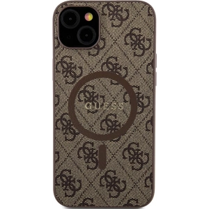 Kup Etui Guess GUHMP15SG4GFRW Apple iPhone 15 / 14 hardcase 4G Collection Leather Metal Logo MagSafe brązowy/brown - GUE3247 - {ean13} - Sklep Home Screen