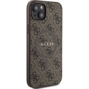 Kup Etui Guess GUHMP15SG4GFRW Apple iPhone 15 / 14 hardcase 4G Collection Leather Metal Logo MagSafe brązowy/brown - GUE3247 - {ean13} - Sklep Home Screen