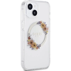 Kup Etui Guess GUHMP15SHFWFCT Apple iPhone 15 / 14 hardcase IML Flowers Wreatch MagSafe transparent - GUE3248 - {ean13} - Sklep Home Screen