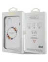 Kup Case Guess GUHMP15SHFWFCT Apple iPhone 15 / 14 Hardcase IML Blumen Kranz MagSafe transparent - GUE3248 - {ean13} - Sklep Home Screen