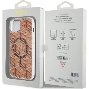 Kup Etui Guess GUHMP15SHGCUSTGW Apple iPhone 15 / 14 hardcase IML GCube MagSafe brązowy/brown - GUE3251 - {ean13} - Sklep Home Screen