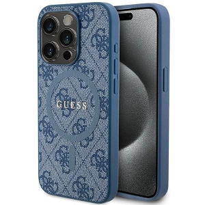 Buy Guess GUHMP15XG4GFRB Apple iPhone 15 Pro Max hardcase 4G Collection Leather Metal Logo MagSafe blue - GUE3252 - {ean13} - Home Screen Store Europe