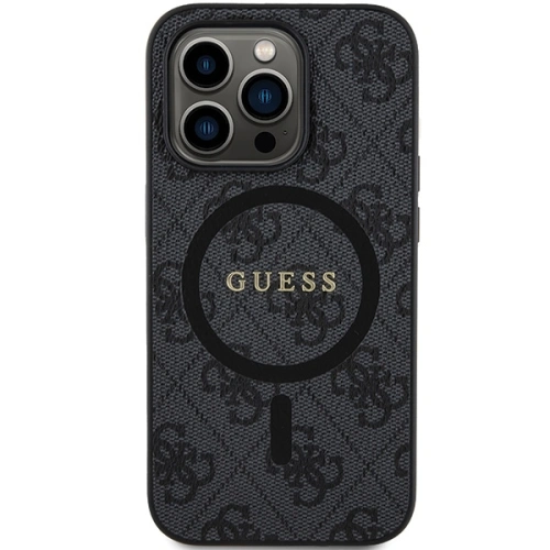 Kup Etui Guess GUHMP15XG4GFRK Apple iPhone 15 Pro Max kemény tok 4G Collection Bőr Fém Logó MagSafe fekete/black - GUE3253 - {ean13} - Sklep Home Screen