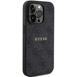 Buy Guess GUHMP15XG4GFRK Apple iPhone 15 Pro Max hardcase 4G Collection Leather Metal Logo MagSafe black - GUE3253 - {ean13} - Home Screen Store Europe