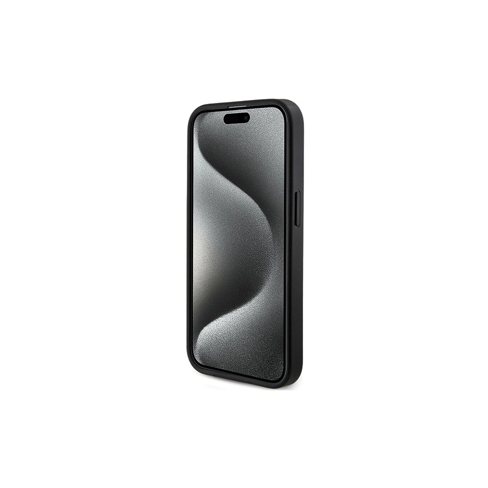 Etui Guess GUHMP15XG4GFRK Apple iPhone 15 Pro Max hardcase 4G Collection Leather Metal Logo MagSafe czarny/black