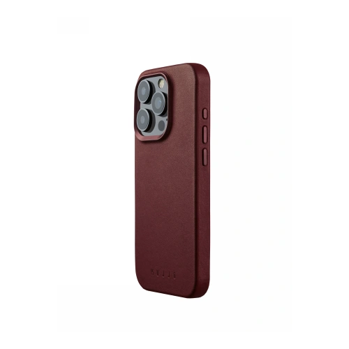 Kup Etui Mujjo Full Leather Case Apple iPhone 15 Pro MagSafe (burgundă) - MUJ98 - {ean13} - Sklep Home Screen