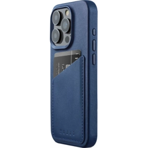 Kup Etui Mujjo Full Leather Wallet Case Apple iPhone 15 Pro MagSafe (monaco blue) - MUJ100 - {ean13} - Sklep Home Screen