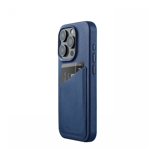 Kup Etui Mujjo Full Leather Wallet Case Apple iPhone 15 Pro MagSafe (monaco blue) - MUJ100 - {ean13} - Sklep Home Screen