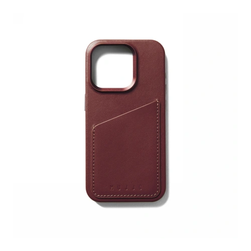 Kup Case Mujjo Full Leather Wallet Case Apple iPhone 15 Pro MagSafe (burgunderrot) - MUJ102 - {ean13} - Sklep Home Screen