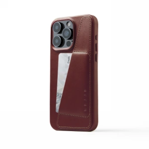 Buy Mujjo Full Leather Wallet Case Apple iPhone 15 Pro Max MagSafe (burgundy) - MUJ103 - {ean13} - Home Screen Store Europe