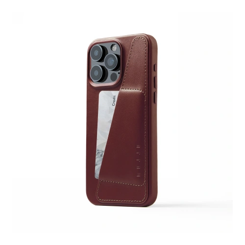 Kup Etui Mujjo Full Leather Wallet Case Apple iPhone 15 Pro Max MagSafe (burgundské) - MUJ103 - {ean13} - Sklep Home Screen