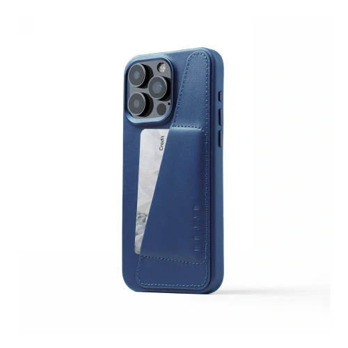 Kup Etui Mujjo Full Leather Wallet Case Apple iPhone 15 Pro Max MagSafe (monaco modrá) - MUJ105 - {ean13} - Sklep Home Screen