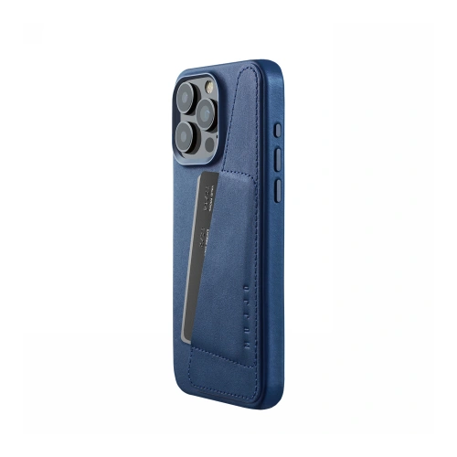 Buy Mujjo Full Leather Wallet Case Apple iPhone 15 Pro Max MagSafe (monaco blue) - MUJ105 - {ean13} - Home Screen Store Europe