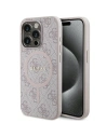 Guess GUHMP15XG4GFRP Apple iPhone 15 Pro Max hardcase 4G Collection Leather Metal Logo MagSafe pink