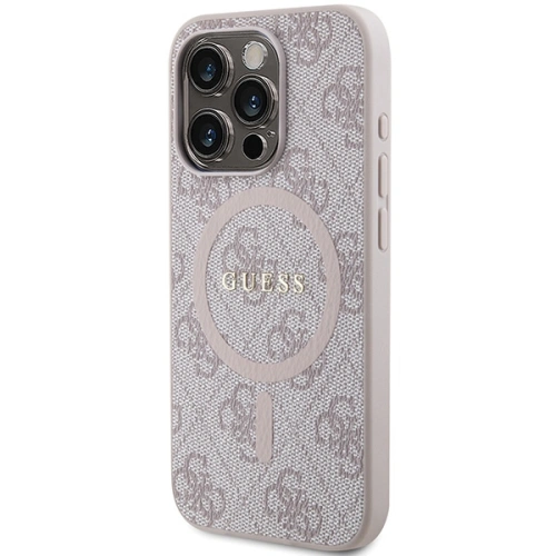Kup Etui Guess GUHMP15XG4GFRP Apple iPhone 15 Pro Max hardcase 4G Collection Leather Metal Logo MagSafe różowy/pink - GUE3254 - {ean13} - Sklep Home Screen