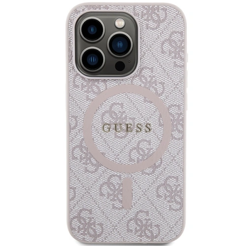 Kup Etui Guess GUHMP15XG4GFRP Apple iPhone 15 Pro Max hardcase 4G Collection Leather Metal Logo MagSafe różowy/pink - GUE3254 - {ean13} - Sklep Home Screen
