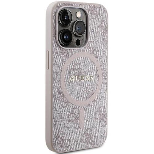 Kup Etui Guess GUHMP15XG4GFRP Apple iPhone 15 Pro Max hardcase 4G Collection Leather Metal Logo MagSafe różowy/pink - GUE3254 - {ean13} - Sklep Home Screen