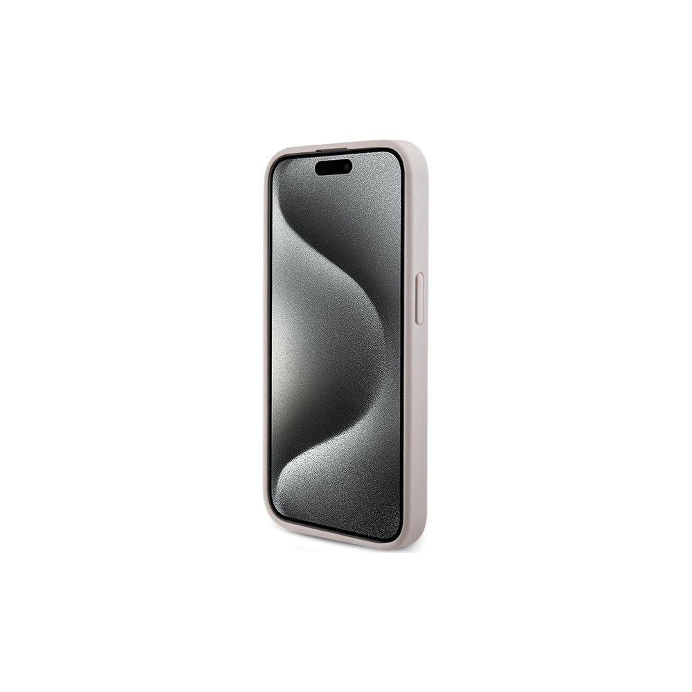 Etui Guess GUHMP15XG4GFRP Apple iPhone 15 Pro Max hardcase 4G Collection Leather Metal Logo MagSafe różowy/pink