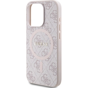 Buy Guess GUHMP15XG4GFRP Apple iPhone 15 Pro Max hardcase 4G Collection Leather Metal Logo MagSafe pink - GUE3254 - {ean13} - Home Screen Store Europe