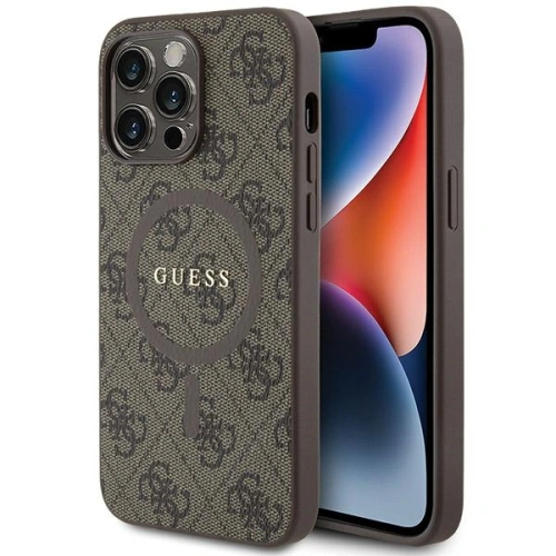 Kup Etui Guess GUHMP15XG4GFRW Apple iPhone 15 Pro Max hardcase 4G Collection Leather Metal Logo MagSafe brązowy/brown - GUE3255 - {ean13} - Sklep Home Screen