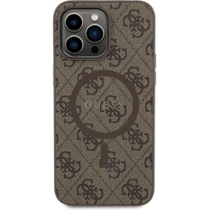 Kup Case Guess GUHMP15XG4GFRW Apple iPhone 15 Pro Max Hardcase 4G Collection Leder Metall-Logo MagSafe braun/brown - GUE3255 - {ean13} - Sklep Home Screen